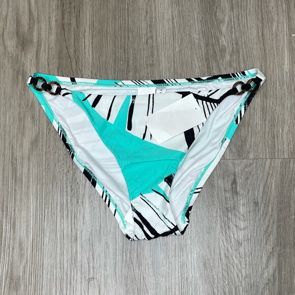 Trina Turk Women's Green Multi Copacabana Geometric Hipster Swim Bottoms sz 4 - Picture 4 of 6
